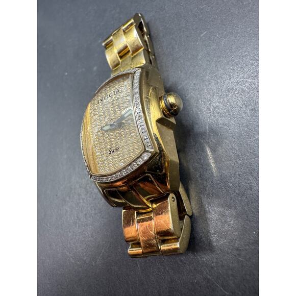 Invicta Lupah Swiss Diamond Stainless Steel Gold Tone Ladies Watch 2823 28.7mm - Picture 3 of 13